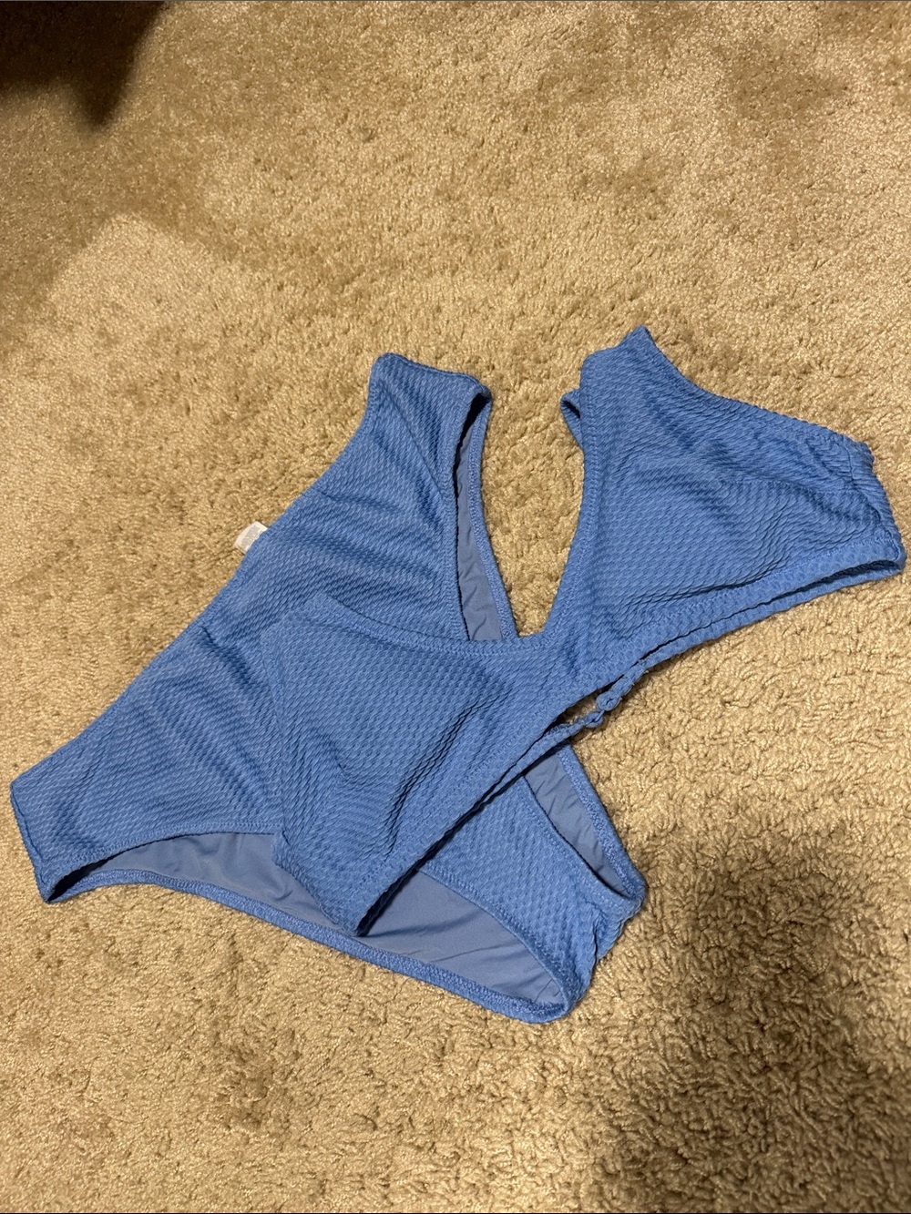 aerie Blue Textured Bikini Top - Women Swim